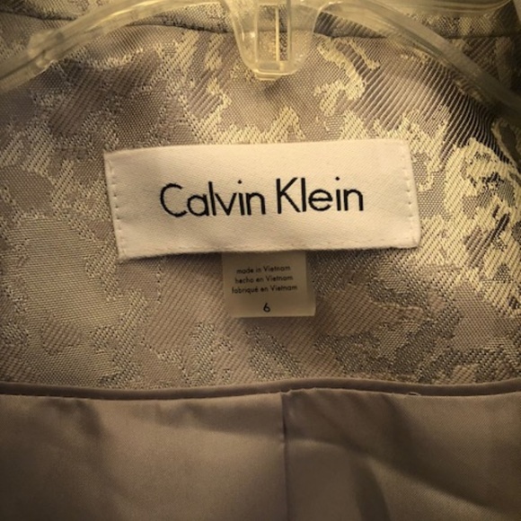 Calvin Klein Floral Metallic Oversized Blazer - Picture 4 of 7